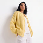 BUTTER YELLOW KNIT CARDIGAN