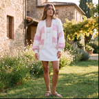 BLUSH STRIPE KNIT CARDIIGAN