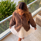 GOLDEN BUTTON KNIT CARDIGAN