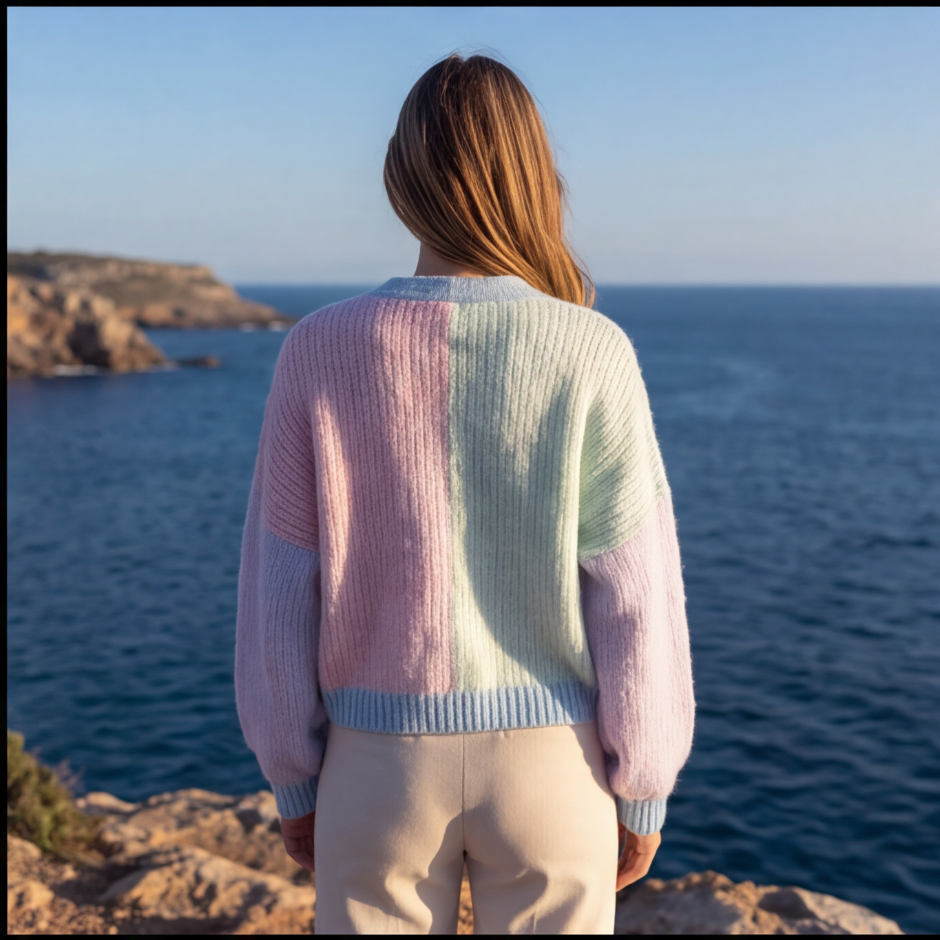 Soft Colorblock Cardigan