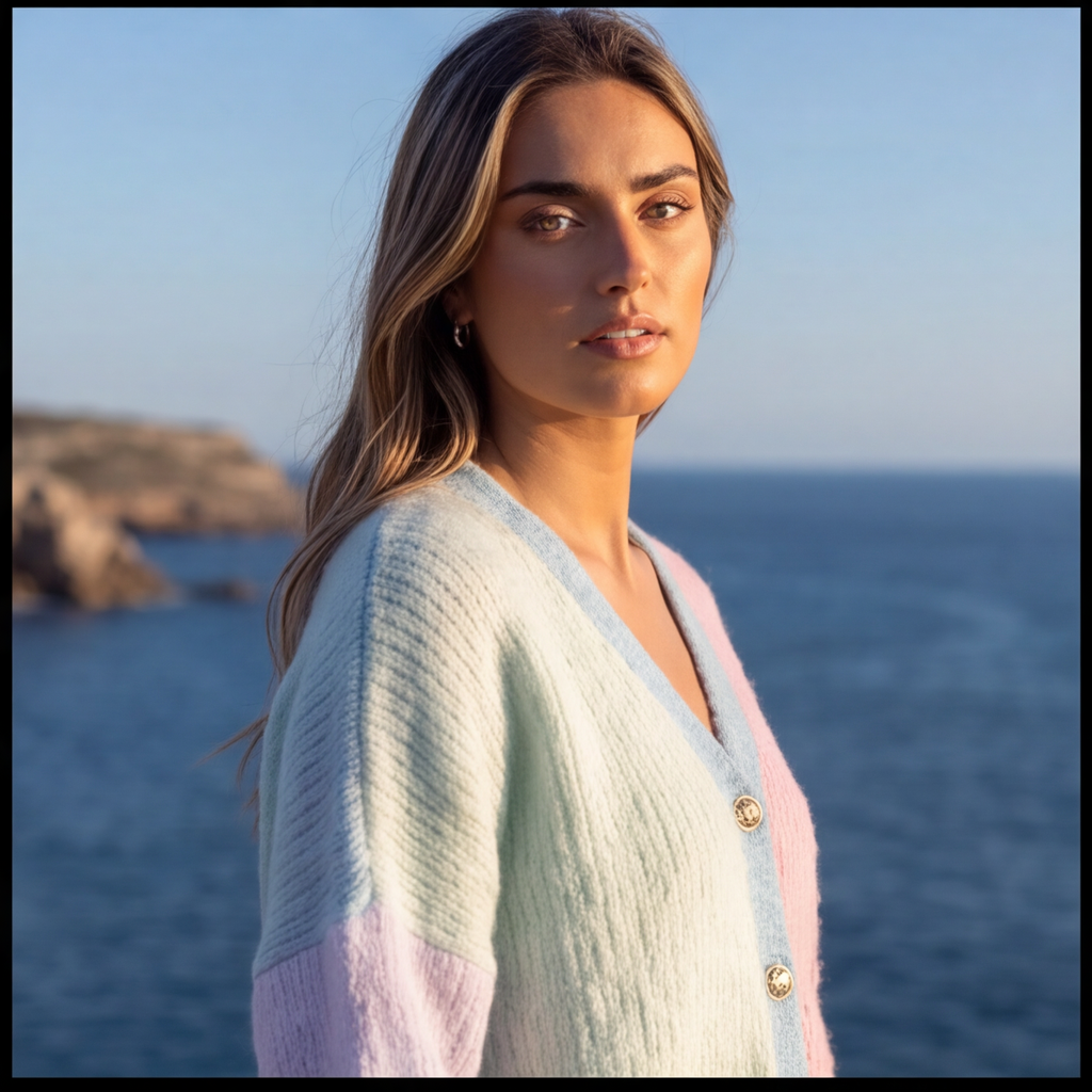 Soft Colorblock Cardigan