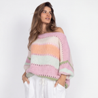 BOLD STRIPES OVERSIZED CARDIGAN