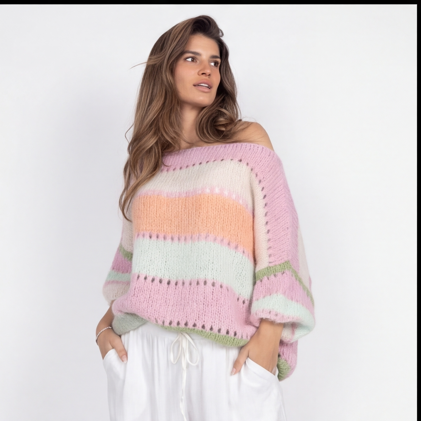 Bold Stripes Oversized Cardigan