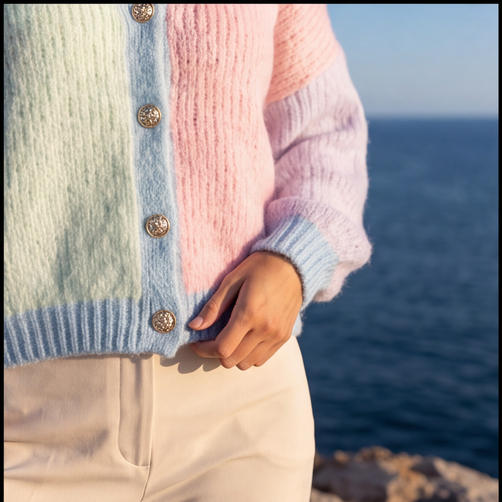 Soft Colorblock Cardigan