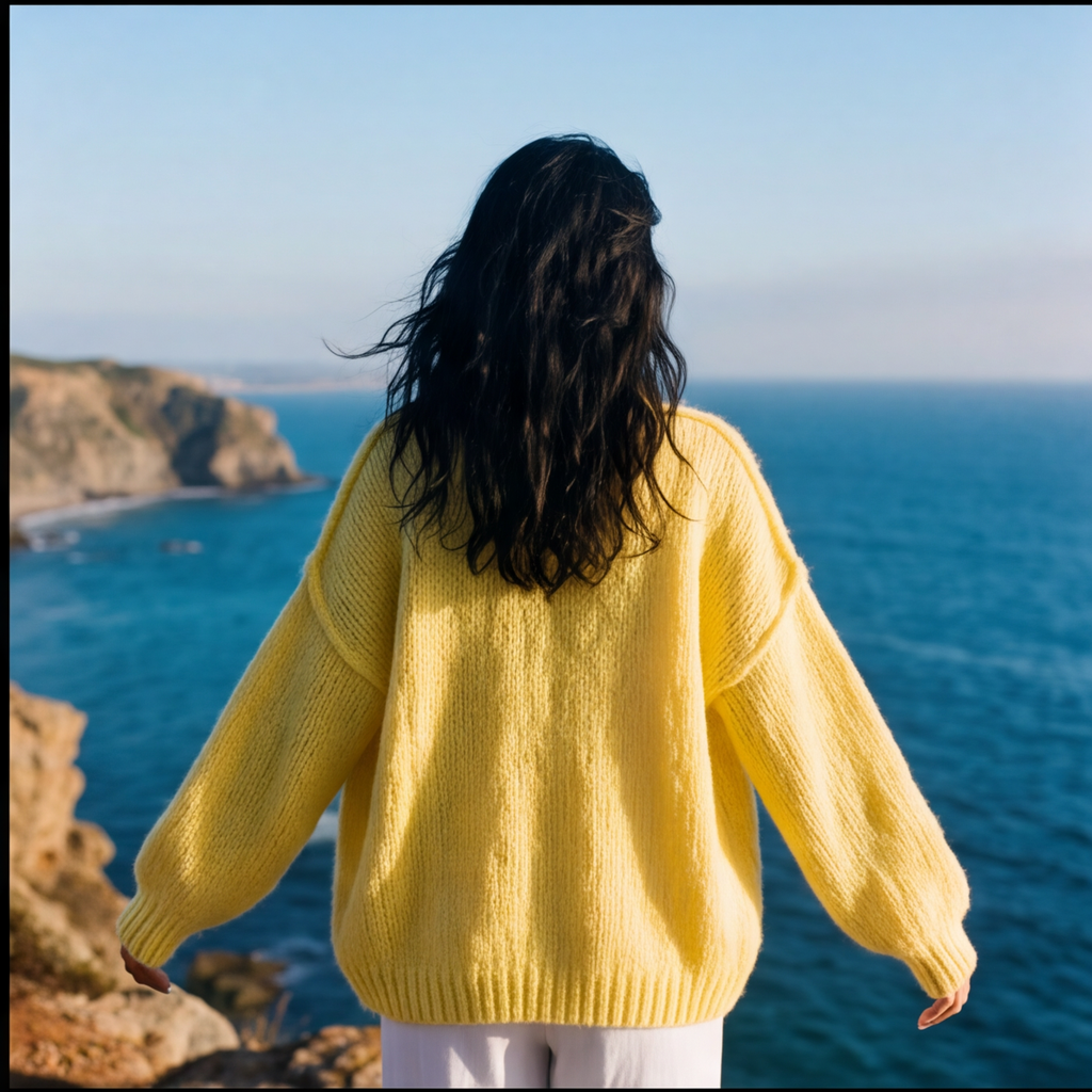 Butter Yellow Knit Cardigan