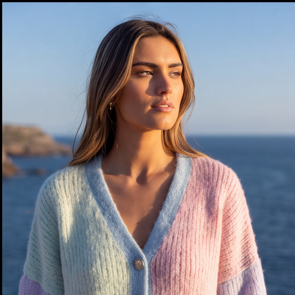 Soft Colorblock Cardigan